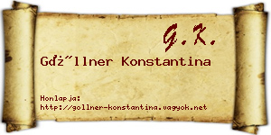 Göllner Konstantina névjegykártya